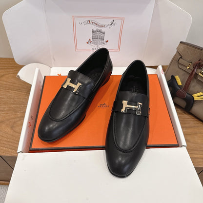 HM 26ss Loafers Black Calfskin 638350