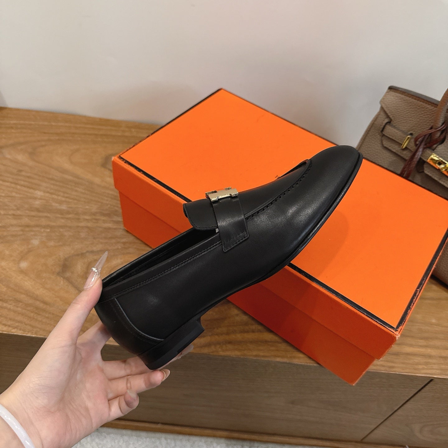 HM 26ss Loafers Black Calfskin 638350