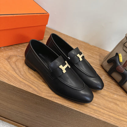 HM 26ss Loafers Black Calfskin 638350