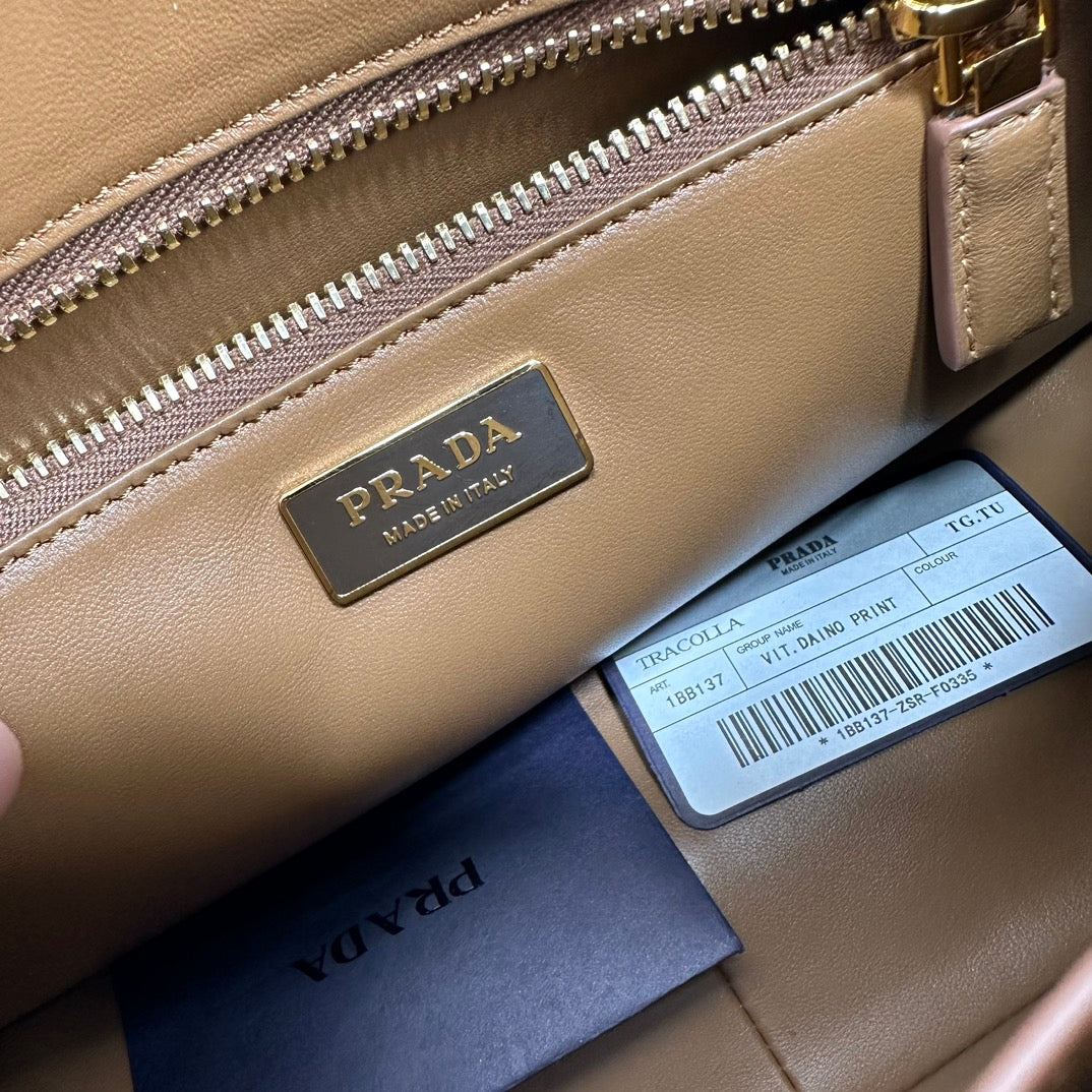 Prada 2026 Aimee Shoulder Bag Brown Suede Calfskin