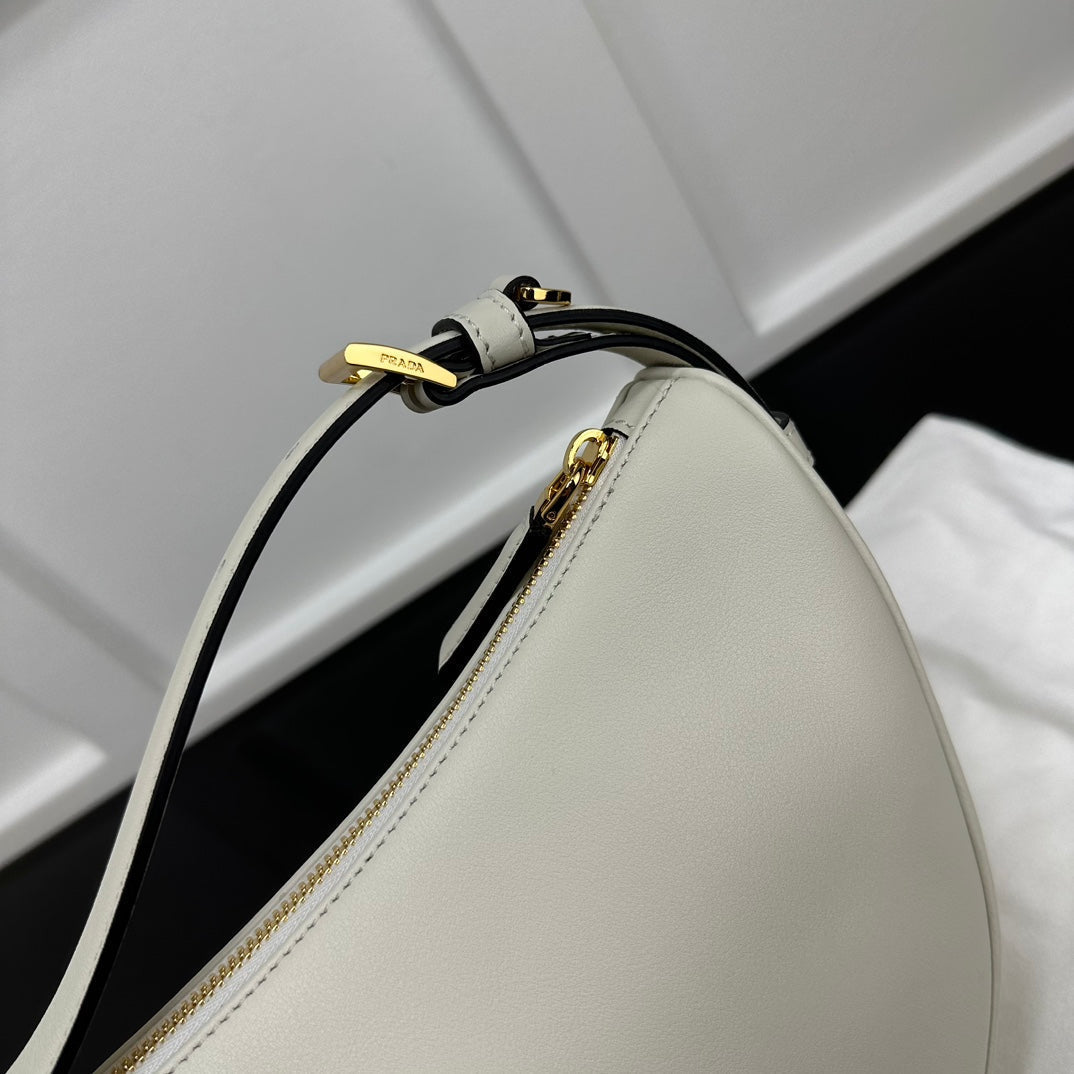 Prada 2026 Large Demi-Lune Shoulder Bag 42cm Calfskin
