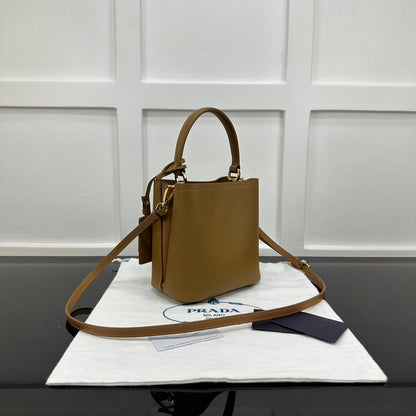 Prada 2026 Panier Saffiano Bucket Bag Calfskin
