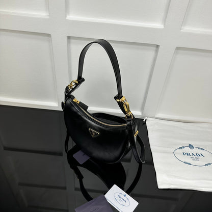 Prada 2026 Arque Shoulder Bag 22.5cm Patent Calfskin