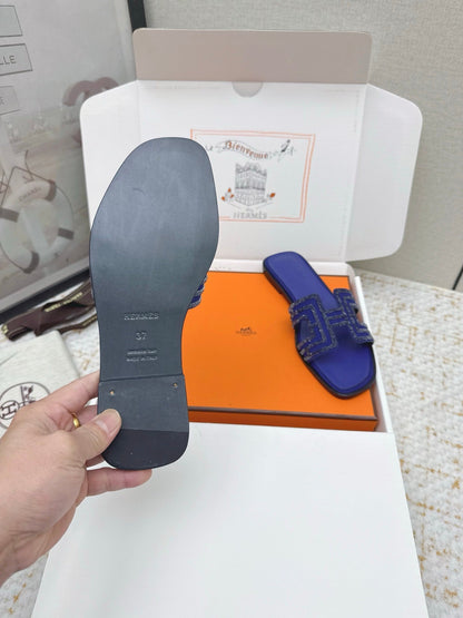 HM 26ss Oran Sandals Cobalt Blue Cowhide 625225