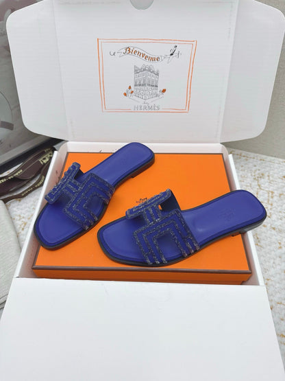 HM 26ss Oran Sandals Cobalt Blue Cowhide 625225