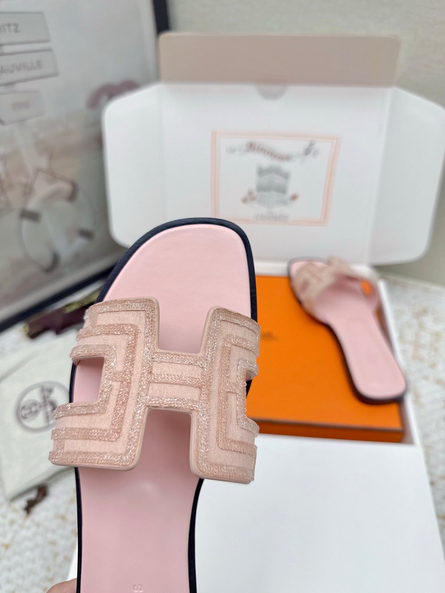 HM 26ss Oran Sandals Light Pink Cowhide 625226