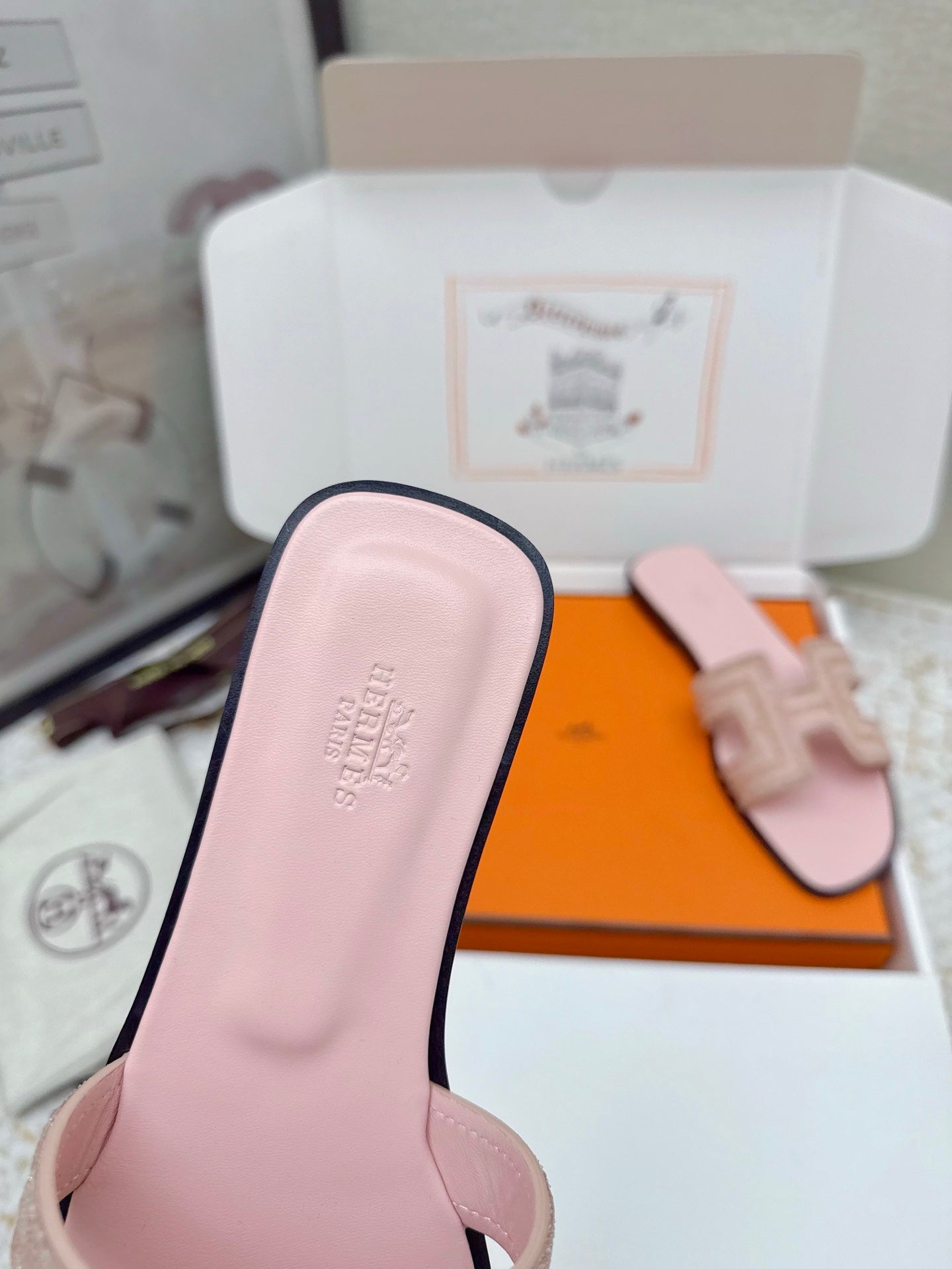 HM 26ss Oran Sandals Light Pink Cowhide 625226