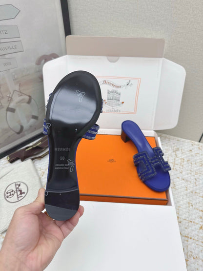 HM 26ss Oran Sandals 50 Cobalt Blue Cowhide 625228