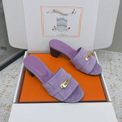 HM 26ss Oasis Sandals 50 Purple Suede Cowhide 625150