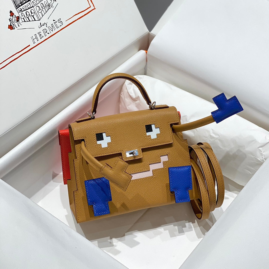 Hermes 2026 Kelly Doll Picto Bag Swift Leather 219883