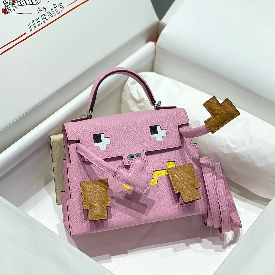 Hermes 2026 Kelly Doll Picto Bag Swift Leather 219883