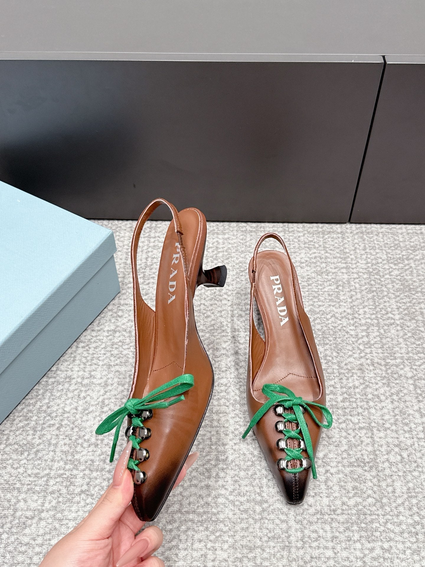 Prada 2026 Slingback 55mm Cowhide 855733