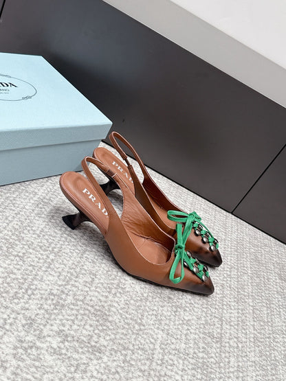 Prada 2026 Slingback 55mm Cowhide 855733