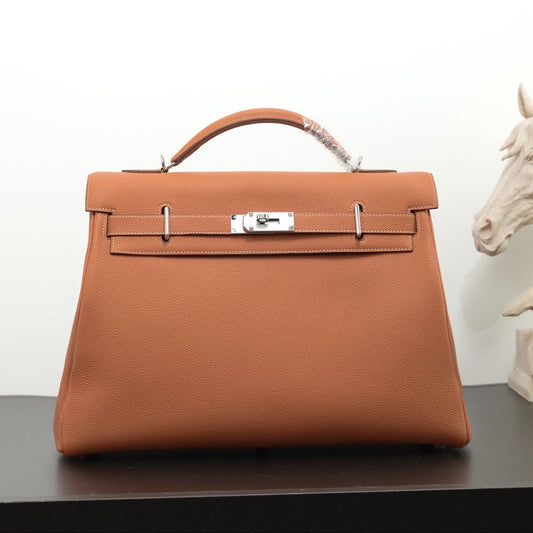 Hermes 2026 Maxi Kelly 42cm Bag Golden Brown Togo Leather 284501