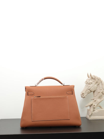 Hermes 2026 Maxi Kelly 42cm Bag Golden Brown Togo Leather 284501