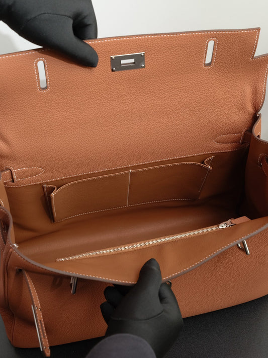 Hermes 2026 Maxi Kelly 42cm Bag Golden Brown Togo Leather 284501