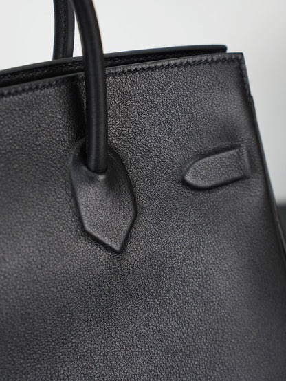 Hermes 2026 Birkin 25 Shadow Black Swift Leather 284509