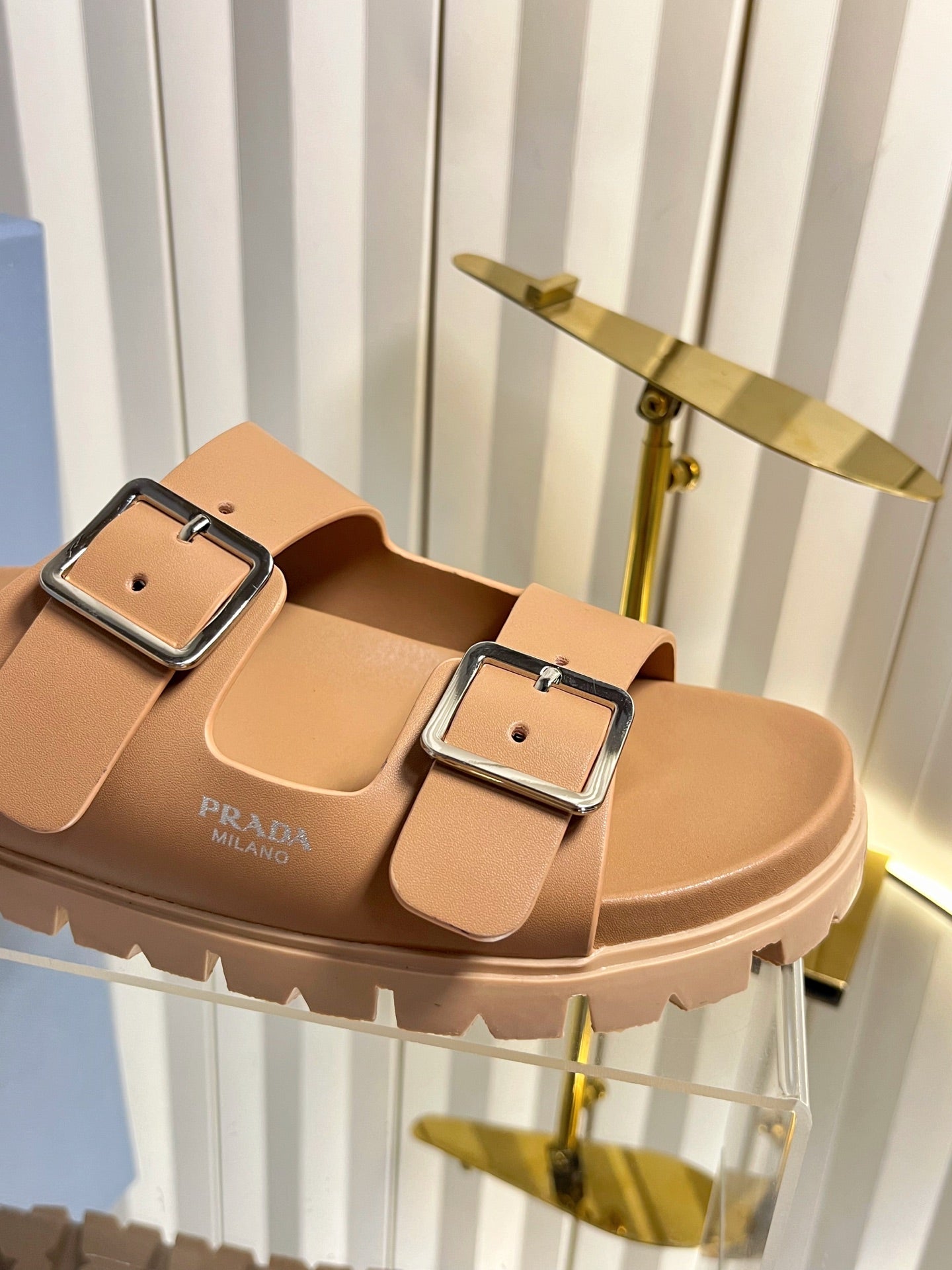 Prada 2026 Slides Slippers Two Straps Rubber 768752