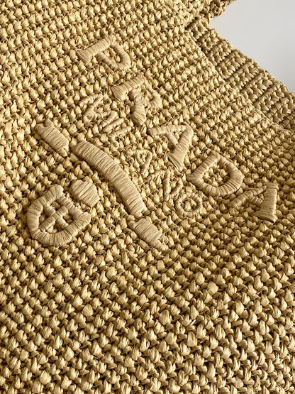 Prada 2026 Tote Bag 40cm Beige Woven