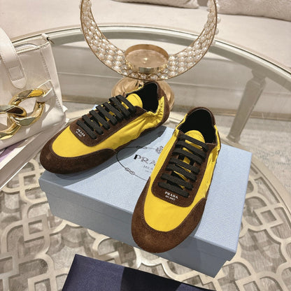 PRA 26S Casual Sneaker Brown Yellow Canvas Suede 625956