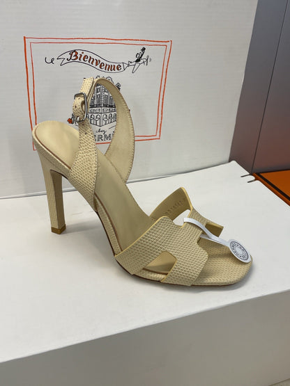 HM 26ss High Heel Sandals 105 Light Beige Cowhide 607114