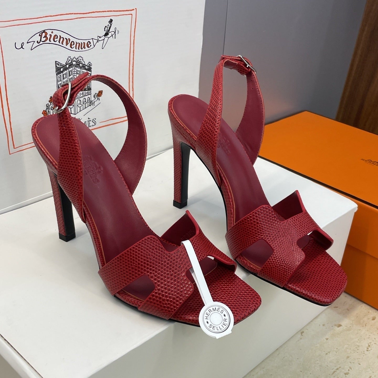 HM 26ss High Heel Sandals 105 Cowhide