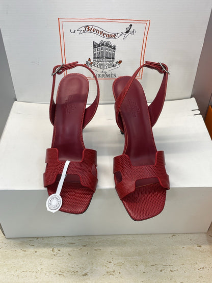 HM 26ss High Heel Sandals 105 Red Cowhide 607115