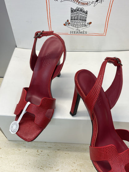 HM 26ss High Heel Sandals 105 Red Cowhide 607115