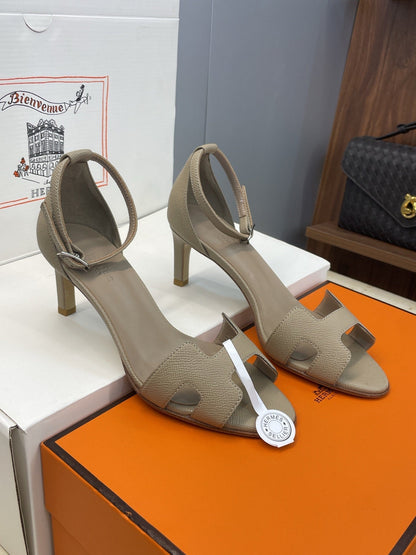 HM 26ss High Heel Sandals 70 Taupe Cowhide 607122