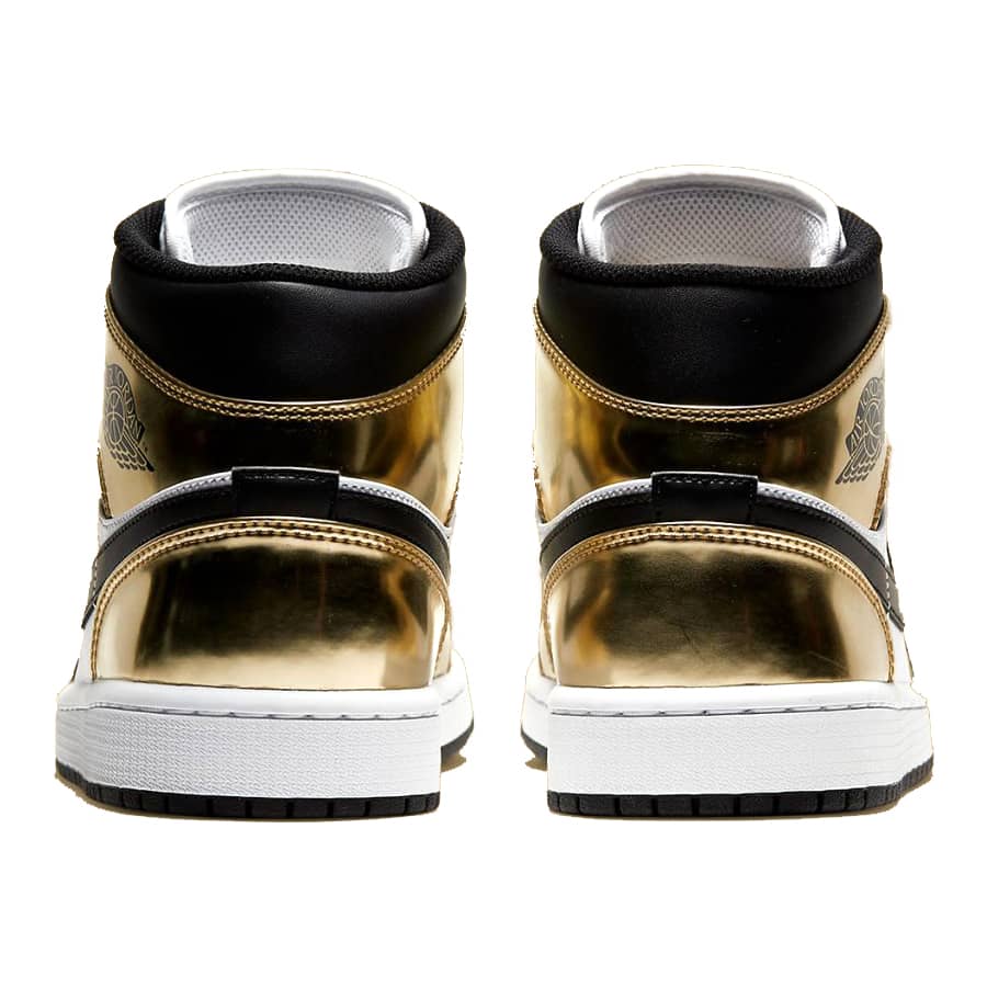 Jordan 1 Mid Metallic Gold Sneakers - Cushioned Stride | Hype Sneaker