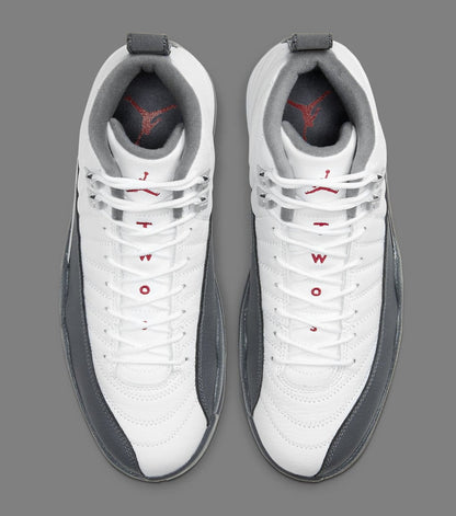 Jordan 12 Retro White Dark Grey Sneakers - Hype Release