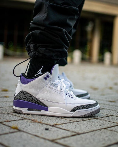 Jordan 3 Retro Dark Iris Sneakers - Collaboration Release