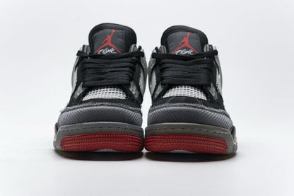 Jordan 4 Bred CV9388 Sneakers - Vintage Inspired | Street Style